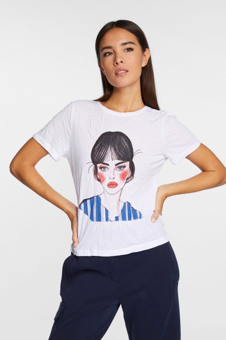 Clearance Rich & Royal Crinkle-T-Shirt